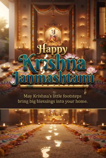 Free Happy Krishna Janmashtami 2026 Premium Greeting Images Image Download