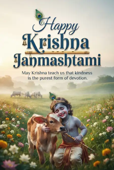 Free Happy Krishna Janmashtami 2026 Quotes Image Download