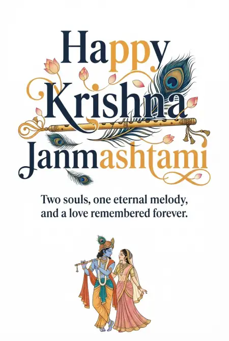 Free Happy Krishna Janmashtami 2026 Spiritual Wishes Image Download