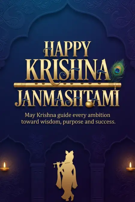 Free Happy Krishna Janmashtami 2026 Status Image Download
