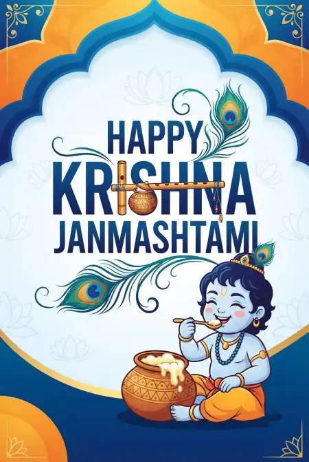 Free Happy Krishna Janmashtami 2026 Vector Images Image Download