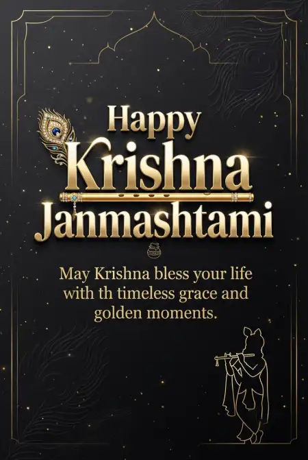 Free Happy Krishna Janmashtami 2026 Whatsapp Wishes Image Download