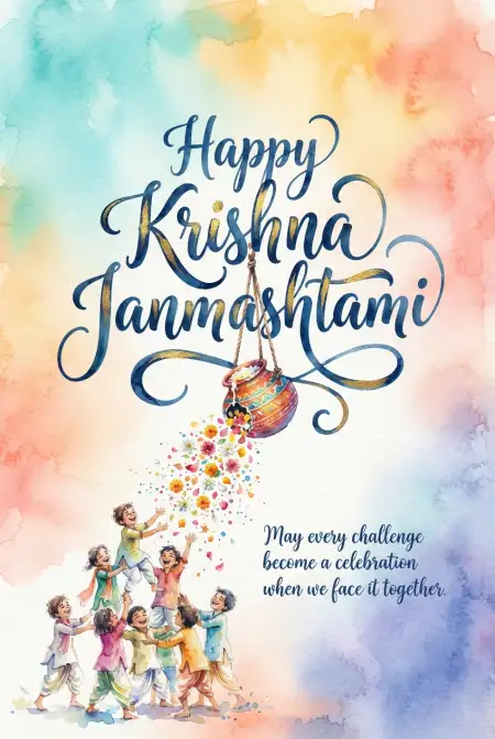 Free Happy Krishna Janmashtami 2026 Wishes For Colleagues Image Download