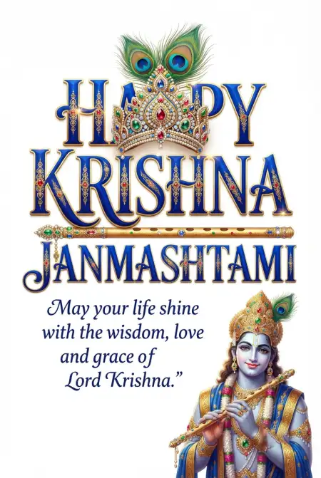 Free Happy Krishna Janmashtami 2026 Wishes For Loved Ones Image Download