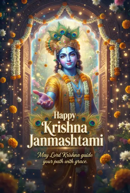Happy Krishna Janmashtami Greetings And Blessings For Friends - Free Happy Krishna Janmashtami Greetings Download