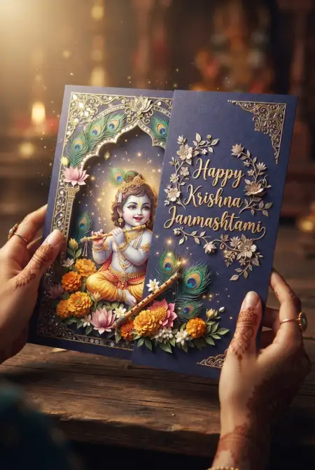 Happy Krishna Janmashtami Greetings Card Messages - Free Happy Krishna Janmashtami Greetings Download