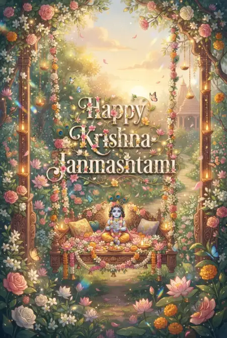 Happy Krishna Janmashtami Greetings Downloadable Images - Free Happy Krishna Janmashtami Greetings Download