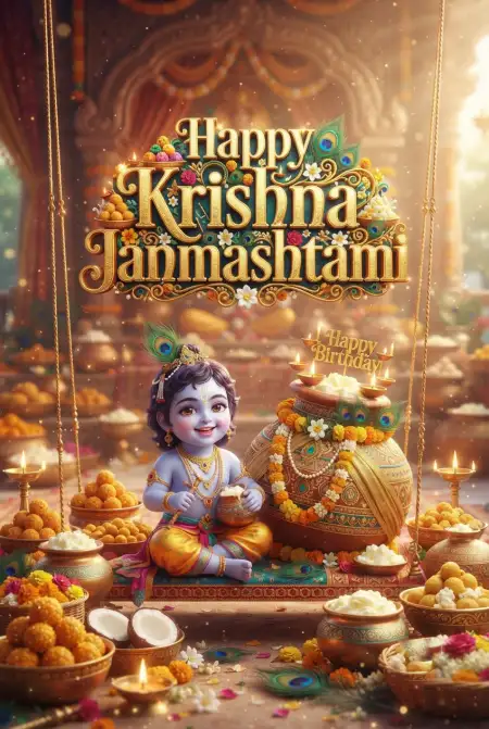 Happy Krishna Janmashtami Greetings For Brother - Free Happy Krishna Janmashtami Greetings Download