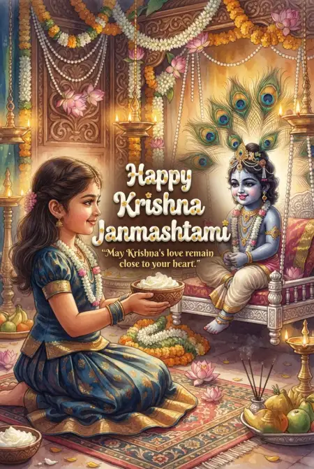 Happy Krishna Janmashtami Greetings For Devotees - Free Happy Krishna Janmashtami Greetings Download