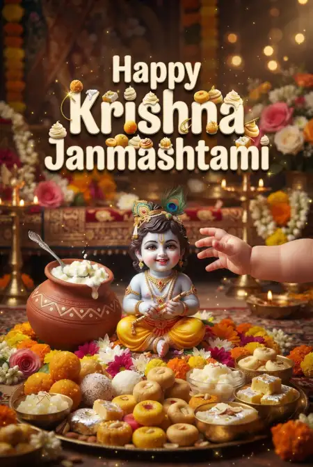 Happy Krishna Janmashtami Greetings For Everyone - Free Happy Krishna Janmashtami Greetings Download