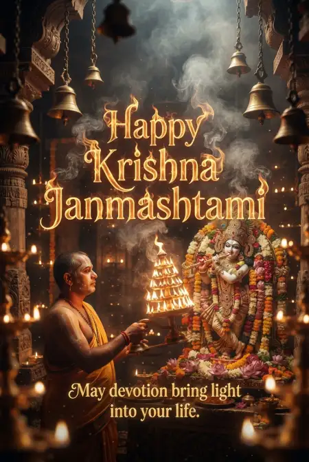 Happy Krishna Janmashtami Greetings For Hindu Devotees - Free Happy Krishna Janmashtami Greetings Download