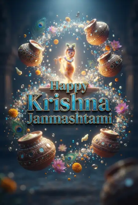 Happy Krishna Janmashtami Greetings For Instagram - Free Happy Krishna Janmashtami Greetings Download