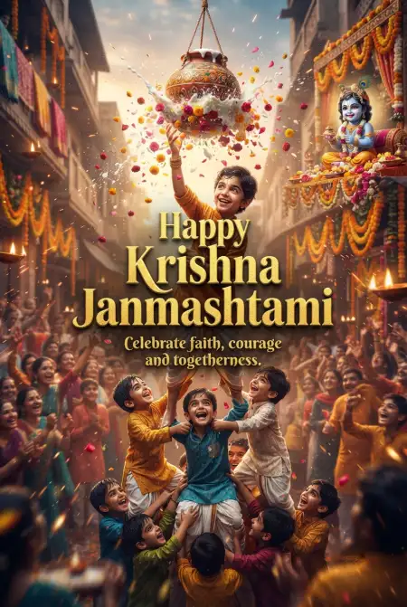 Happy Krishna Janmashtami Greetings For Krishna Devotees - Free Happy Krishna Janmashtami Greetings Download