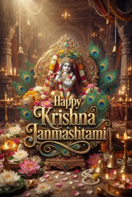 Happy Krishna Janmashtami Greetings For Loved Ones - Free Happy Krishna Janmashtami Greetings Download