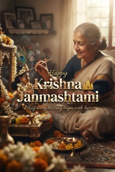 Happy Krishna Janmashtami Greetings For Mother - Free Happy Krishna Janmashtami Greetings Download