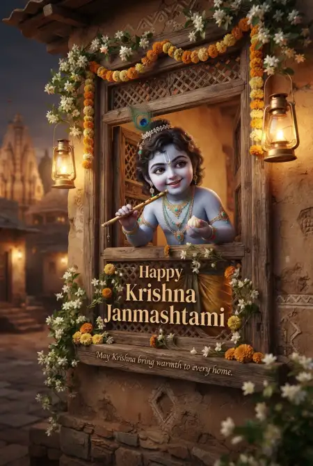 Happy Krishna Janmashtami Greetings For Social Media 2 - Free Happy Krishna Janmashtami Greetings Download