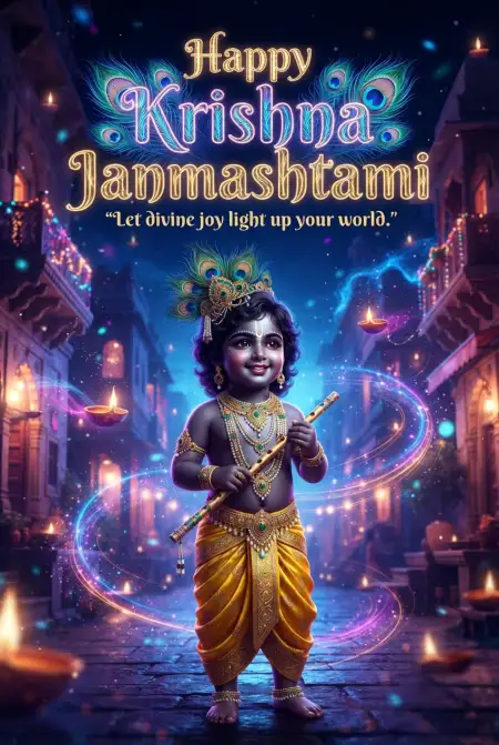 Happy Krishna Janmashtami Greetings For Students - Free Happy Krishna Janmashtami Greetings Download