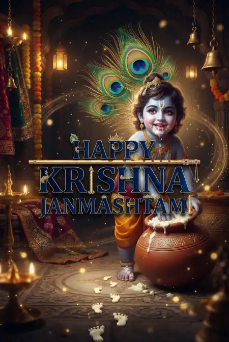 Happy Krishna Janmashtami Greetings For Whatsapp Status - Free Happy Krishna Janmashtami Greetings Download