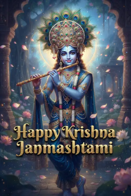 Happy Krishna Janmashtami Greetings From Lord Krishna - Free Happy Krishna Janmashtami Greetings Download