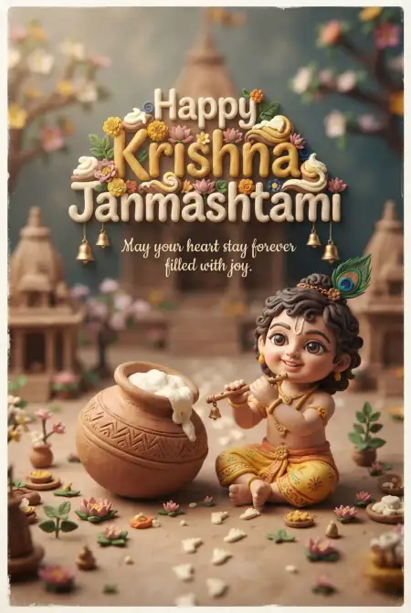 Happy Krishna Janmashtami Greetings Good Morning Messages - Free Happy Krishna Janmashtami Greetings Download