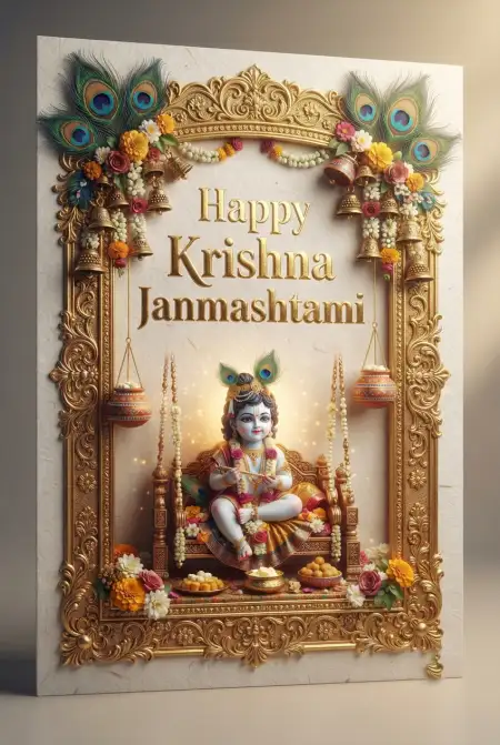 Happy Krishna Janmashtami Greetings Greeting Cards - Free Happy Krishna Janmashtami Greetings Download