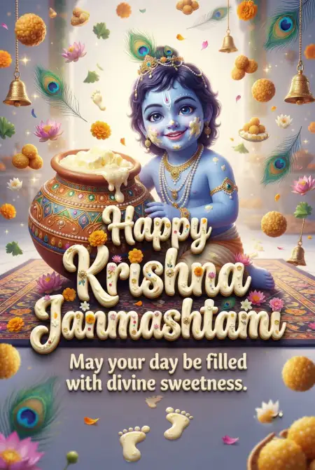 Happy Krishna Janmashtami Greetings Status Messages - Free Happy Krishna Janmashtami Greetings Download