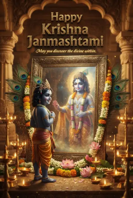Happy Krishna Janmashtami Greetings To Post On Facebook - Free Happy Krishna Janmashtami Greetings Download