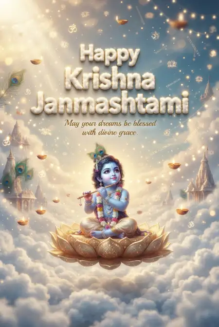 Happy Krishna Janmashtami Greetings With Beautiful Krishna Messages - Free Happy Krishna Janmashtami Greetings Download