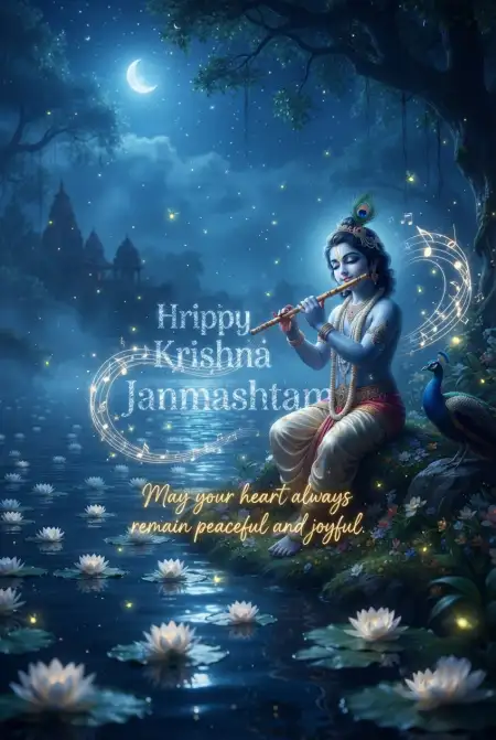 Happy Krishna Janmashtami Greetings With Bhagavad Gita Quotes - Free Happy Krishna Janmashtami Greetings Download