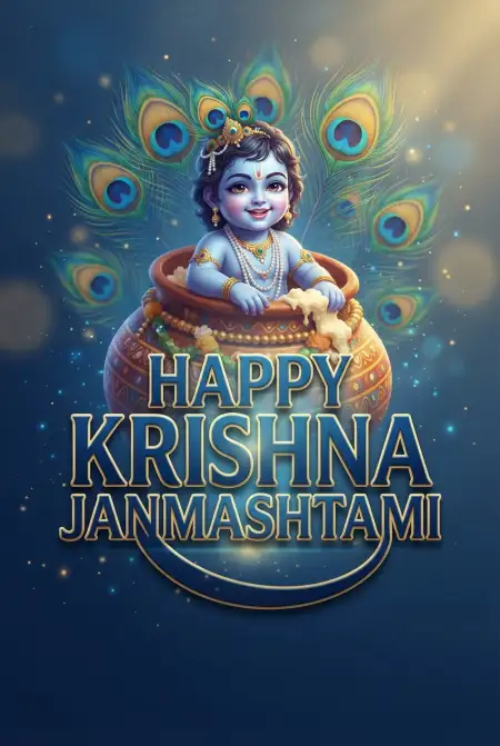 Happy Krishna Janmashtami Greetings With Heartfelt Blessings - Free Happy Krishna Janmashtami Greetings Download
