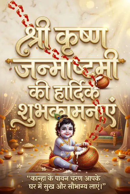 Happy Krishna Janmashtami Ki Hardik Shubhkamnaye - Free Shri Krishna Janmashtami Ki Hardik Shubhkamnaye In Hindi Download