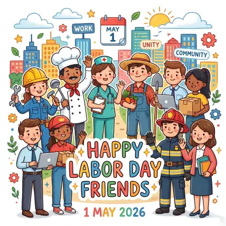Happy Labor Day Wishes Images Free Download - Free International Labor Day Wishes 2026 Download