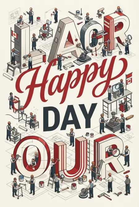 Happy Labour Day Canada 2026 Business Greeting Images - Free Happy Labour Day Canada 2026 Download