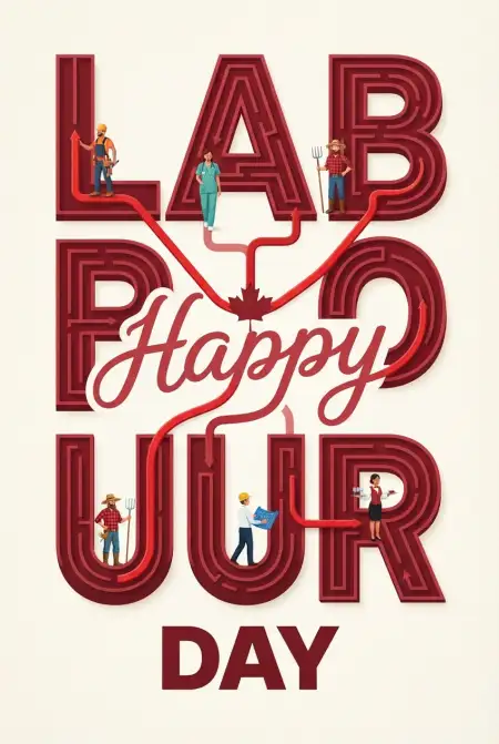 Happy Labour Day Canada 2026 Greeting Card - Free Happy Labour Day Canada 2026 Download