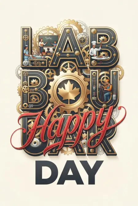 Free Happy Labour Day Canada 2026 Patriotic Wishes Image Download