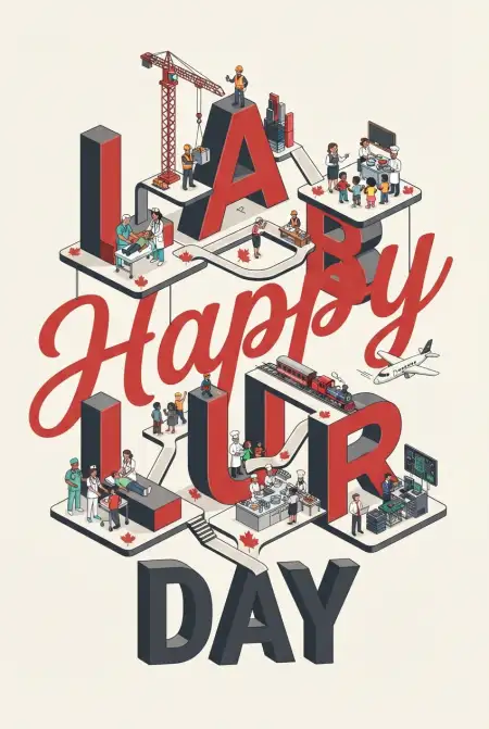 Free Happy Labour Day Canada 2026 Pinterest Post Design Image Download