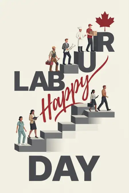 Free Happy Labour Day Canada 2026 Poster Design Image Download