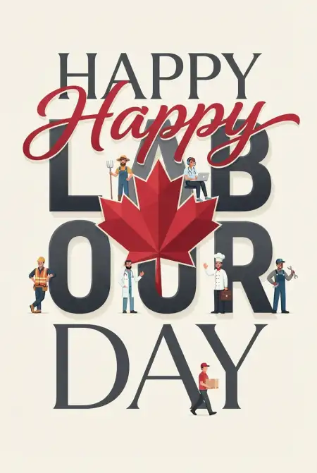 Free Happy Labour Day Canada 2026 Short Wishes Image Download