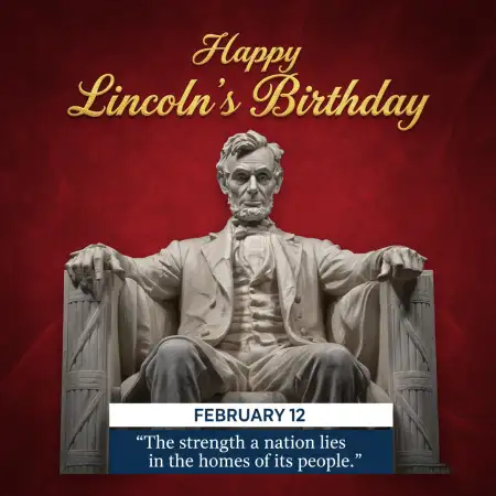 Happy Lincolns Birthday 12 February Wishes - Free Happy Lincolns Birthday Download