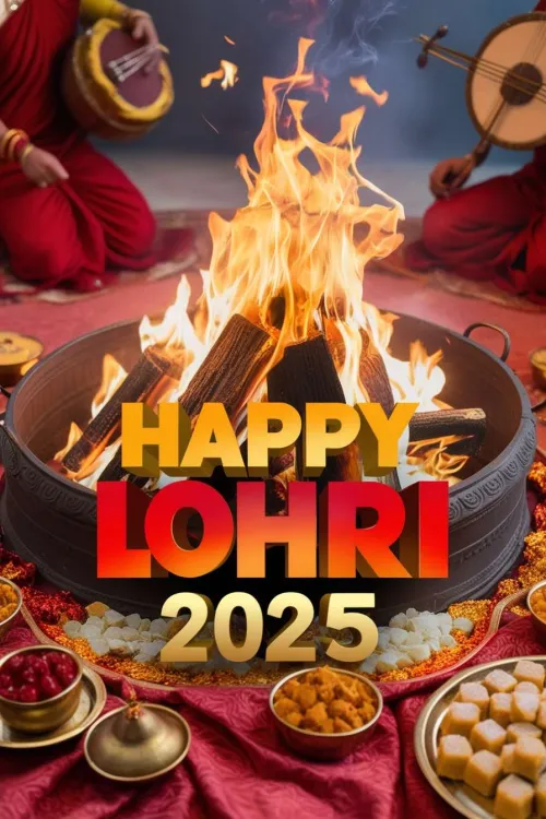 happy lohri 2025 colorful festival images