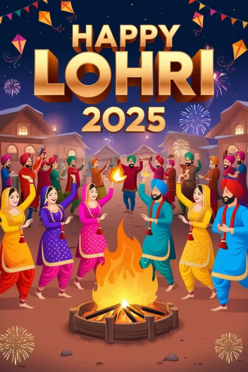 happy lohri 2025 festival spirit images