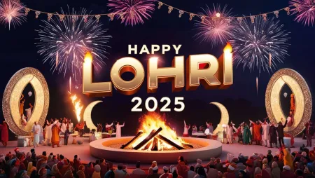 happy lohri 2025 poster design for celebrations