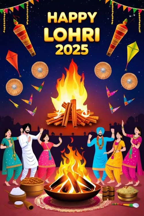 happy lohri 2025 punjabi festival images