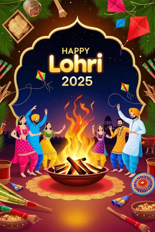 happy lohri 2025 traditional dress photos