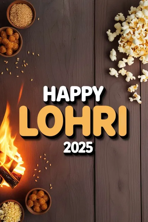 happy lohri 2025 with bonfire images