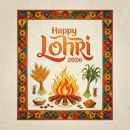 Happy Lohri 2026 Greeting For Clients - Free Happy Lohri 2026 Greetings Download