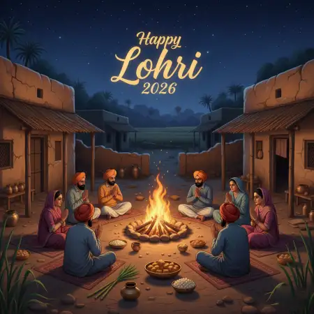 Happy Lohri 2026 Greetings Background Image - Free Happy Lohri 2026 Greetings Download