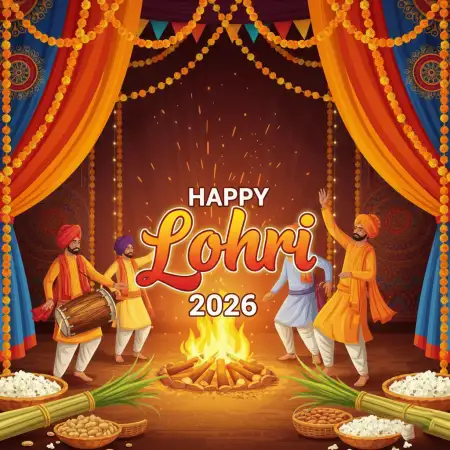 Happy Lohri 2026 Greetings Facebook Post - Free Happy Lohri 2026 Greetings Download
