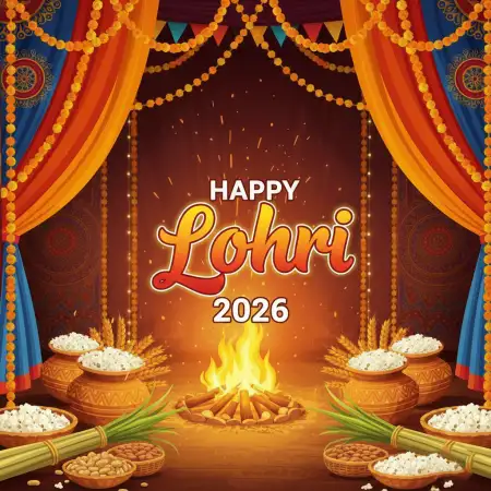 Happy Lohri 2026 Instagram Caption - Free Happy Lohri 2026 Greetings Download