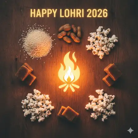 Happy Lohri 2026 Punjabi Wishes - Free Happy Lohri 2026 Wishes Download